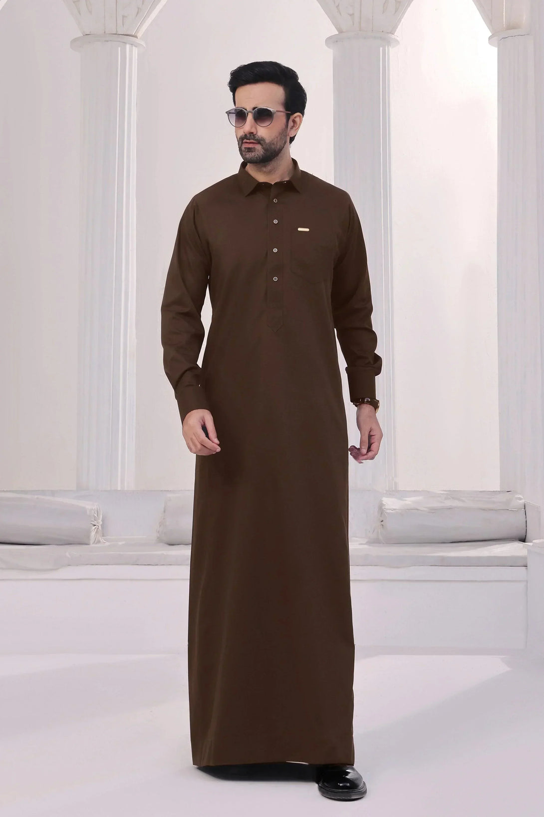 Saudi Shirt Collar Thobe – Exude elegance - Ainsunnah