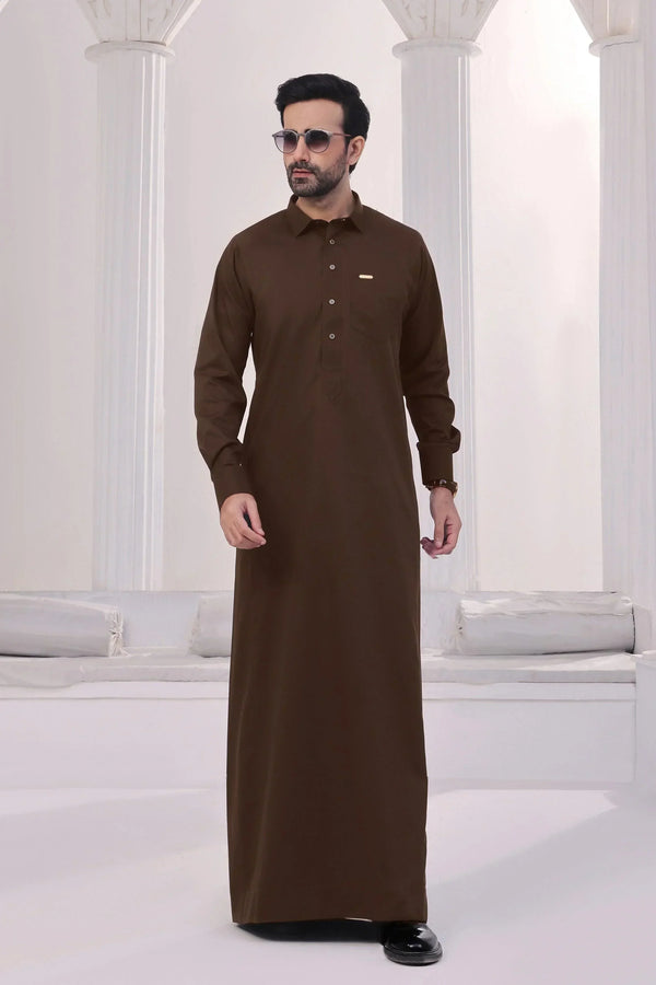 Saudi Shirt Collar Thobe – Exude elegance - Ainsunnah