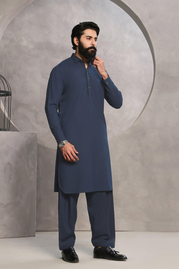 Premium Blue Shalwar Kameez - Ainsunnah