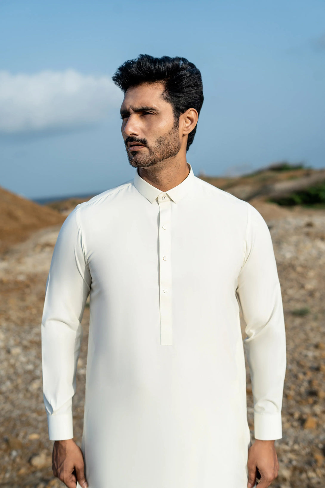 Premium Cream Shalwar Kameez for Men  |  Ainsunnah
