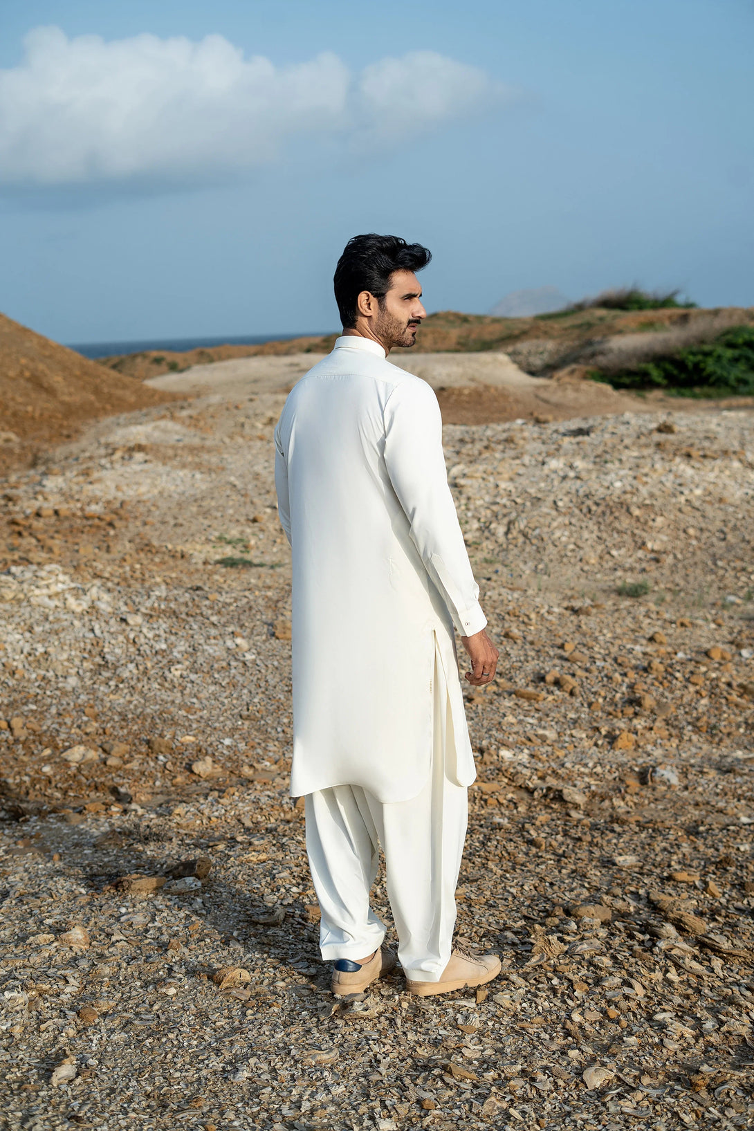 Premium Cream Shalwar Kameez for Men  |  Ainsunnah