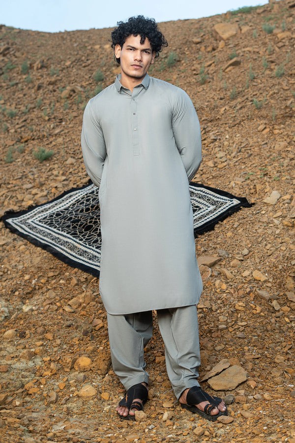 Premium Gray Shalwar Kameez for Men  |  Ainsunnah