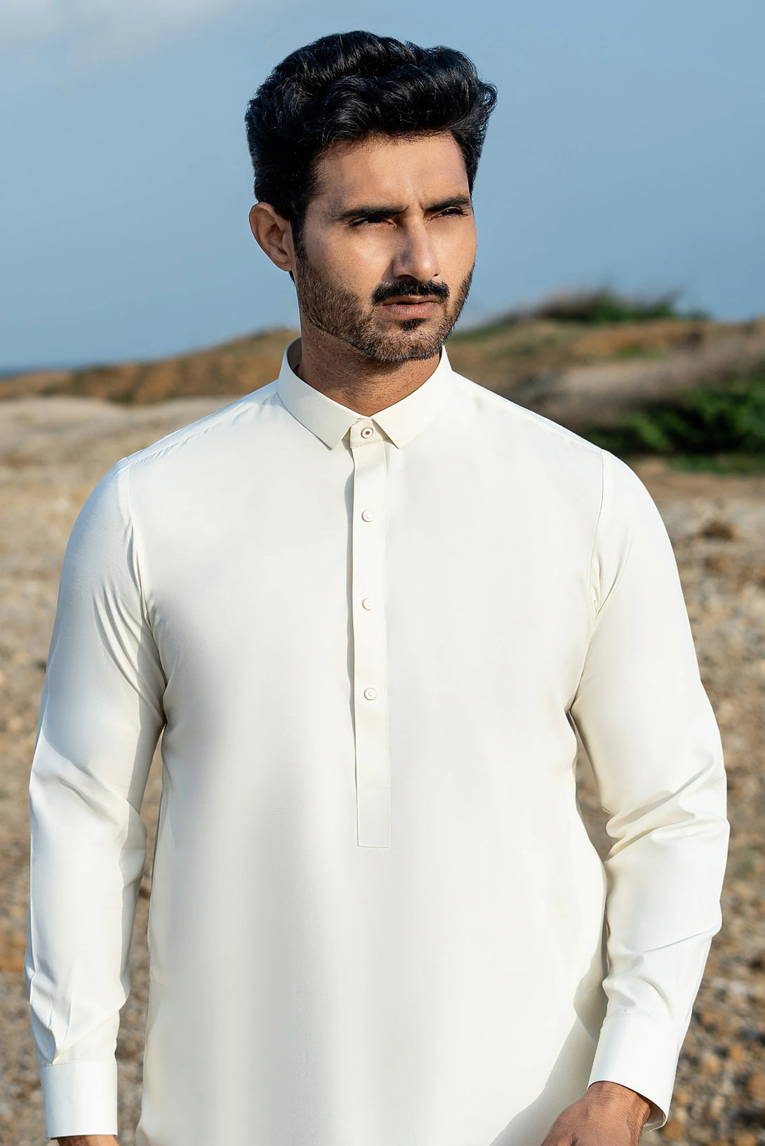 Premium Cream Shalwar Kameez for Men  |  Ainsunnah