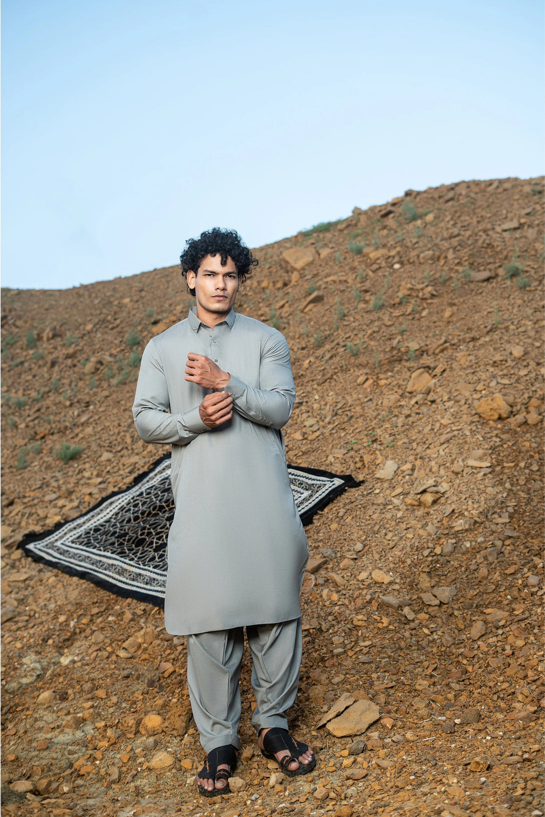 Premium Gray Shalwar Kameez for Men  |  Ainsunnah