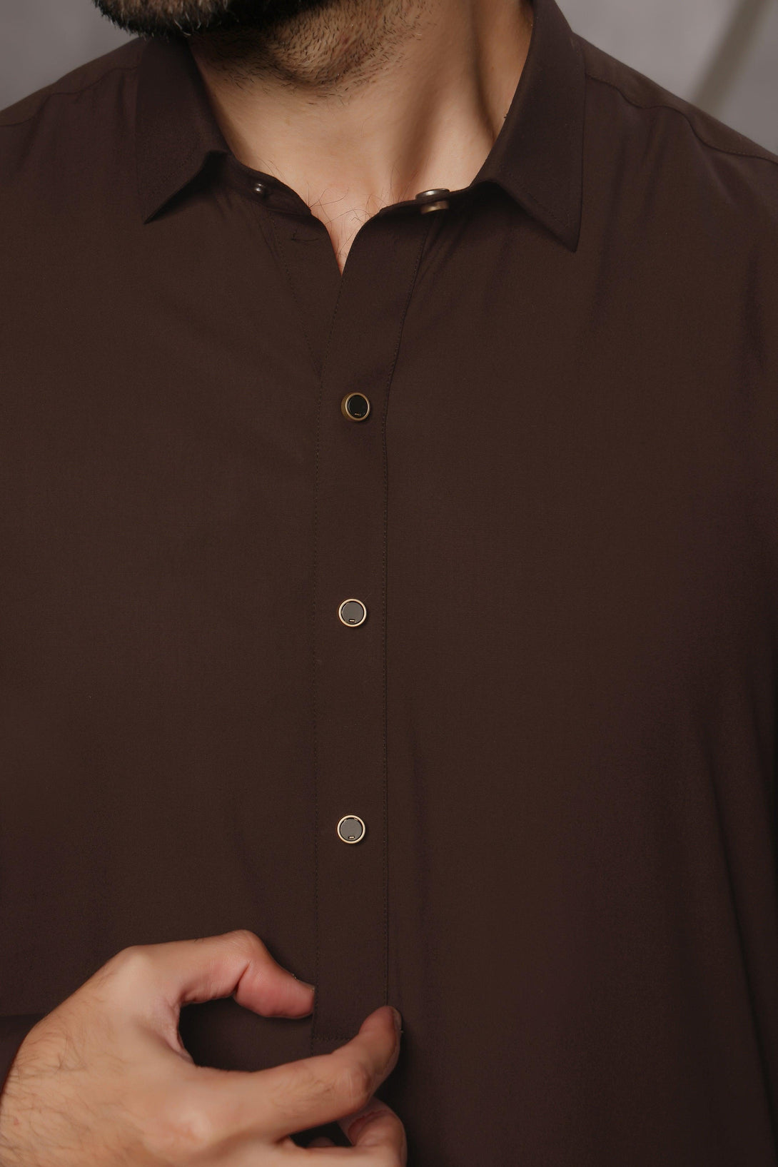 Premium Dark Brown Shalwar Kameez for Men  |  Ainsunnah