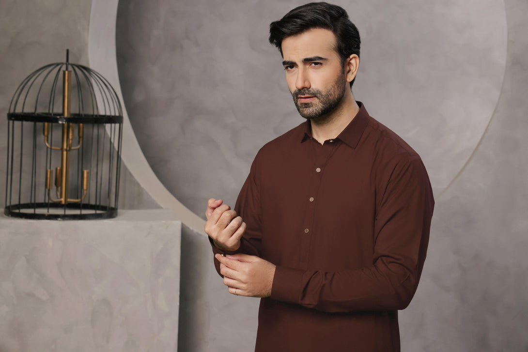 Premium Rust Shalwar Kameez - Ainsunnah